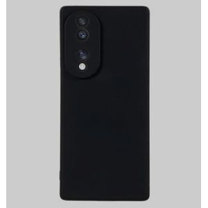 Soft Silicone Back Cover for Honor 70 – Black