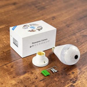 Dustproof Durable Outdoor Monitoring System Panoramic 1080P Wireless Security Light Bulb Camera 