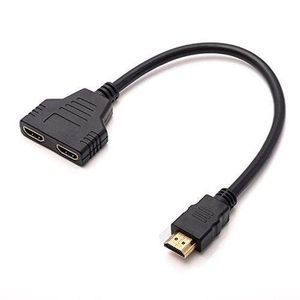 HDMI Cable Adapter for Dual Monitors - 1 Input to 2 Outputs (Dual Male to Female) Performance
