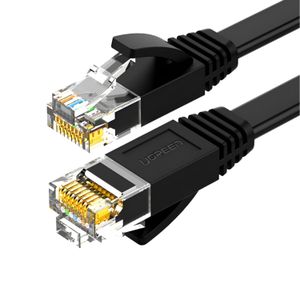 Ugreen NW102 Cat6 U/UTP Flat LAN Cable, 30M, Black – High-Speed Ethernet Network Cable for Router, PC, Laptop, Switch & Gaming Devices
