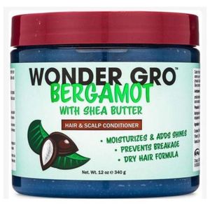 Wonder Gro WonderGro Bergamot Hair & Scalp Conditioner with Shea Butter – Moisturizing, Anti-Breakage & Dry Hair Treatment Cream (340g)