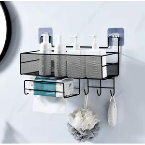 Un Branded Black mesh bathroom rack 