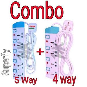 Power King 5 Way Power Extension Cable +4Way Power Extension