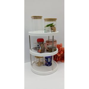 3 tier rotating kitchen storage rack 