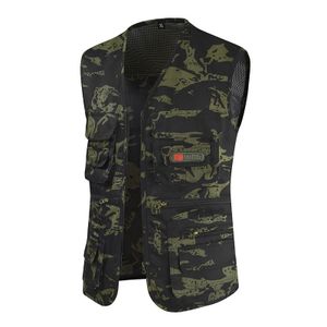 Mens Vests Summer Camouflage Unloading Tactical Vest Coat Casual