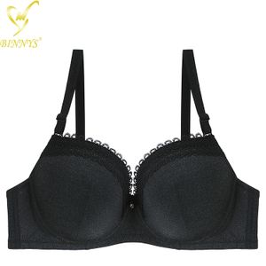 Plus Size Bras Women Push Up Lace Bra Ultra-Thin Perspective Bralette Sexy  Lingerie Underwire Brassiere Large Underwear E F Cup