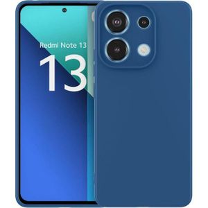 Soft Flexible Silicone Case for Xiaomi Redmi Note 13 4G, Shockproof Anti-Scratch Slim TPU Protective Back Cover (Blue)