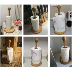 Bamboo wood tissue holder 