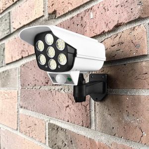 2 In 1 Solar Powered Motion Activated Bright LEDs Dummy Fake Cctv Camera Motion Sensor Solar Light