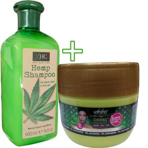 XHC Hèmp Shampoo + Sofnfree Cannabıs & Shea Butter Infused Hair Food CBD