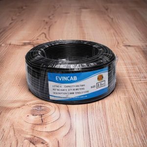 Evin  2.5mm Single Core Solid PVC Insulated Flame Resistant Durable Electrical Wiring Cable 