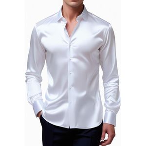 Men's Stylish Silk Button Down Shirt