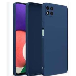 Soft Silicone Back Cover for Samsung Galaxy A22 5G - Blue, anti-fingerprint, anti-scratch, durable silicone case