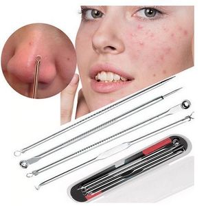 4pcs  Facial Acne Blackhead Remover Needles Kit Extractor