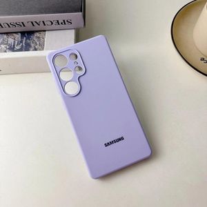 Cover Liquid Silicon case for Samsung S25ULTRA  shock proof..Silicone cases are popular for their soft touch, excellent grip, and reliable shock absorption-PURPLE