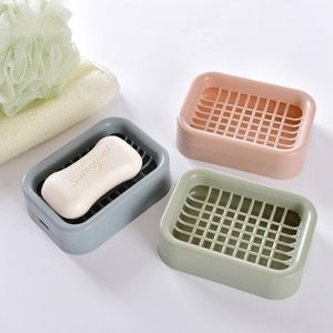 cloudoon 3PCS Soap Box Holder with Drainage – Soap Storage Rack for Bathroom, Soap Dish with Soap Drain