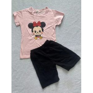 Pink set black shorts 