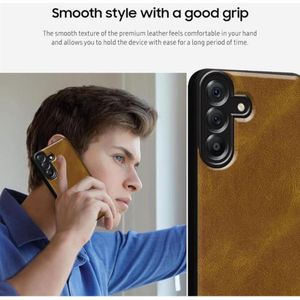 Org Case for Samsung Galaxy A57 5G soft leather case Brown