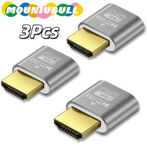 Mouniubull 3 PACK 4K HDMI Dummy Plug | Virtual Monitor Display Emulator for Headless PC & Graphics Card | Supports 3840x2160@60Hz for AnyDesk, TeamViewer & Remote Workstations (Kenya Tech Edition)