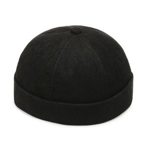 Vintage Dome Hat Mens Melon Beanie Cap Solid Color Docker Hat Unisex  Adjustable Winter Hat For Women Men Bonnet Beanies