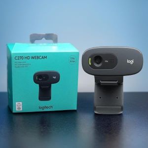 Logitech C270 Good Audio Quality Zoom Video Calls Crystal Clear Built-in Microphone Mic Video Calling Streaming Laptop, Desktop, Computer Webcam Web Camera