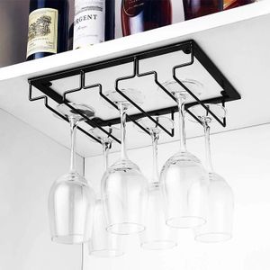 Metallic Heavy Duty  Wine Glass Holder Wine Glass Rack Hanging Under Shelf Wine Glass Shelf 