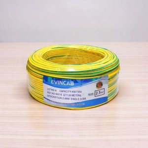 Evin  Yellow Green 2.5mm Single Core Best Performance High Conductivity Indoor Electrical Wiring Cable 
