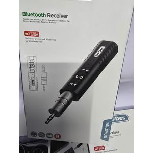 Go-des Wireless Bluetooth Receiver 3.5mm AUX for Music Streaming, Car Kit & Hands-Free Calls