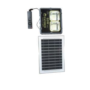 Durable High Powerful 60W Flood Lights with Solar Panel and Remote Contro