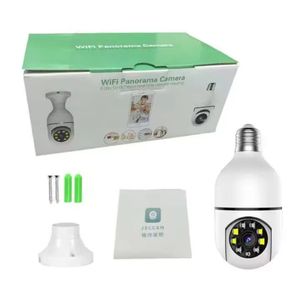 1080P Smart WiFi Panoramic Bulb Camera With 360 Degree Rotation Auto Tracking And Remote Monitoring