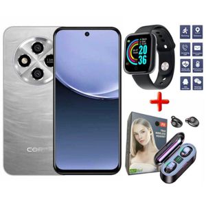 Corn MAGIC 14C MAX, 6.67" INCHES, 5(2+3)GB RAM, 64GB ROM, DUAL SIM, 5000MAH, 13MP - SILVER + FREE GIFTS