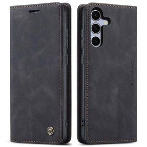 Caseme Wallet Black Retro Leather Flip All-Round Protection Cover Case For Samsung Galaxy S25+ (Samsung S25 Plus)