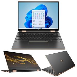 HP Spectre 14 Core i7 13th Gen 16GB RAM 1TBSSD x360 14-ef2013dx 13.5 WUXGA+ Multi-Touch IPS Display Intel Iris Xe GPU Windows 11 High-End Laptop - Nightfall Black + Leather Sleeve