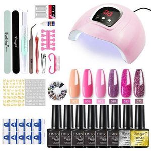 Nail Polish Kit with U V Light U V LED Nail Dryer Lamp Curing Gel Nail Polish Set Popular Gel Polish Set DIY at Home Nail Manicure Tools