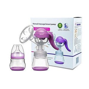 Healthy Manual Breast Pump + Free Baby Bottle Cap - Multicolor
