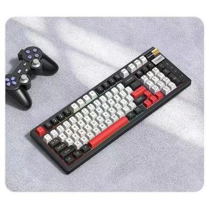 T-WOLF Wireless Mechanical Keyboard, Three-mode RGB Game Color Matching, Hot-swappable Red Switch Keyboard
