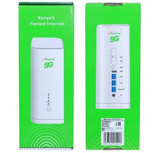 Huawei Safaricom 5G Router – 5G CPE, Dual Band Wi-Fi 6, 4G/5G Ready, Plug & Play – White