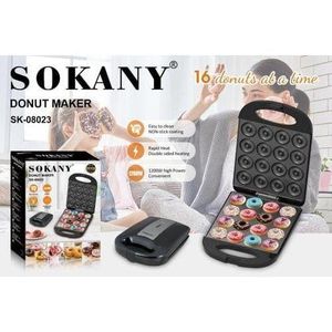 Sokany  Mini Donut Maker,Donut Maker Machine for Kid-Friendly Breakfast, Snacks, Desserts & More with Non-stick Surface, Baking Gifts,Makes 16 Doughnuts