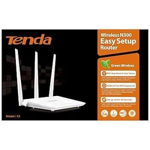 tenda Wireless Easy Setup Router with 3 External Antennas - High Performance Wi-Fi for Home and Office