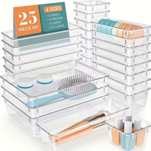 25pcs set drawer organizers 