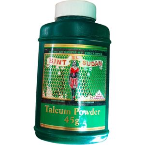 Bint El Sudan TALCUM POWDER Keeps Skin Dry Prevent Irritation Relieves Rashes SMOOTHS & SOFTENS cf