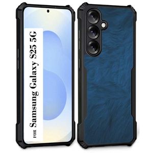 Hybrid Black Border TPU Bumper Case with AirEDGE Technology Crystal Clear Case, Drop protection Smartphone Cover for Samsung Galaxy S25