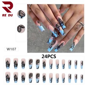 Pink Press On Nails Coffin, Medium Length Press Ons, Matte Fake Nails,  Daisy Flowers False Nails, 24PCS Acrylic Nails Press On Full Cover False  Nail Tips 