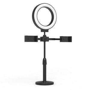6 Inches LED Studio Camera and Selfie 3 Colour Dimmable LED Studio Camera Ring Light Photo Phone Video Vlogging Light Lampwith Stand and Holder