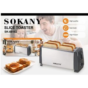 Sokany 4 Slice pop up bread toaster, sandwich Compact Stainless Steel Toaster with Extra-Wide Slots for Bread, French Toast, Bagels & Pastries, Defrost & Reheat Functions, Removable Crumb Tray