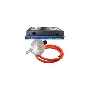 OLELON 2 Burner Gas Cooker – Stainless Steel Top, Table Top, Durable & Easy Clean