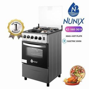 Nunix Free Standing 3 Gas Burner +1 Electric Cooker With Oven