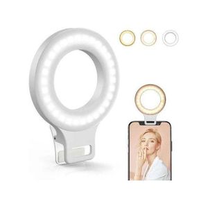 ortable Led Selfie Ring Light Mini Rechargeable Fill Light Live Clip-On Bulb Beauty Usb Photographic Super Bright Lighting For Makeup Vlog Video Recording