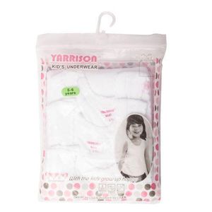 3 Pieces Girls Cotton White Vest