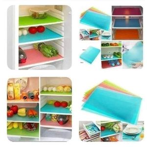 Reusable PVC Refrigerator Shelf Mats for Food Storage, Non-Slip Protective Fridge Drawer Liners for Hygienic Kitchen Organization